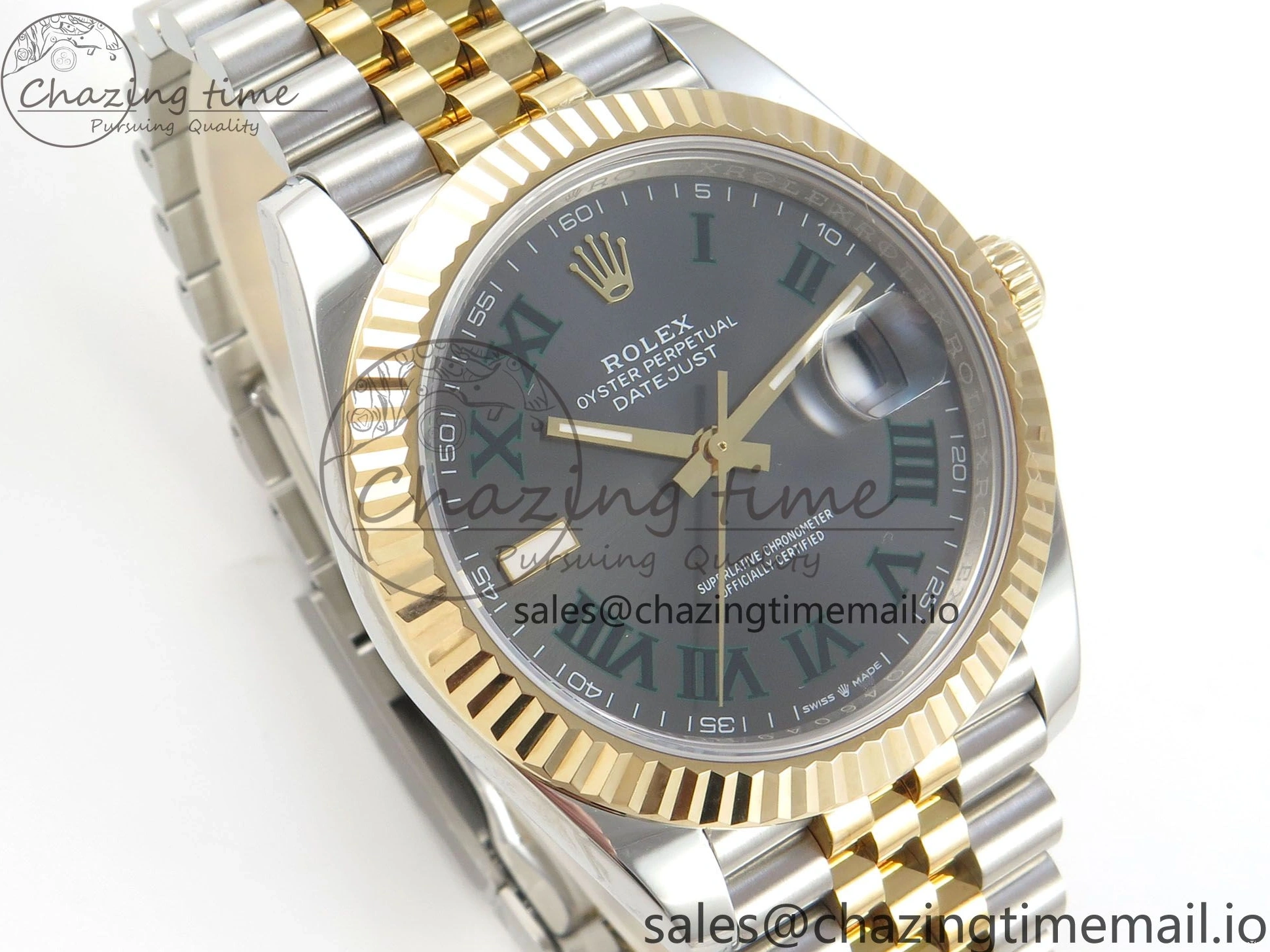 MiroTime 0424 Reliable DateJust 41mm 126333 SS YG 3EF 1:1 Best Edition Gray Roman Dial on SS YG Jubilee Bracelet SA 302